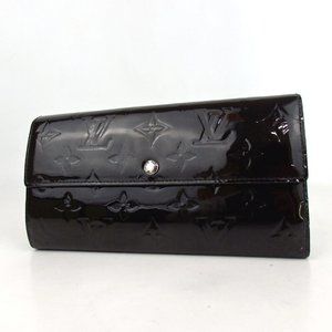 Authentic LOUIS VUITTON M90080 Monogram Vernis Portefeiulle Sarah purse